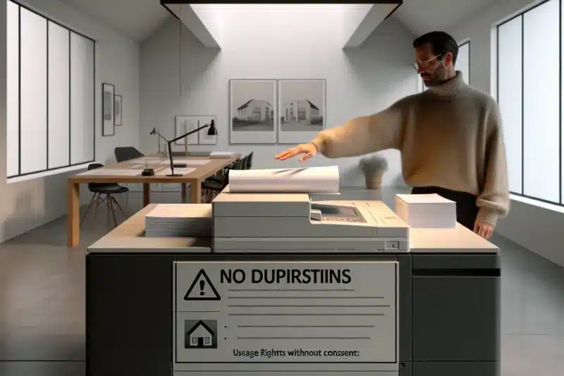 Er det lov å kopiere byggetegninger eller husplaner?